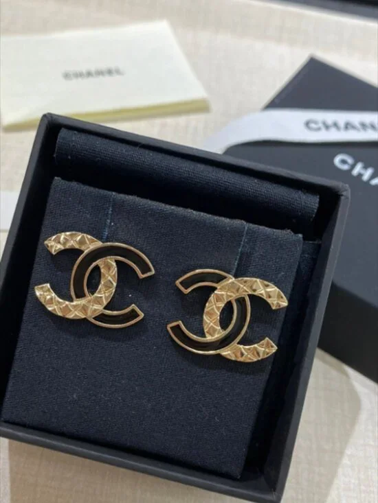 Chanel Double C Stud Earrings - Picture 3 of 4